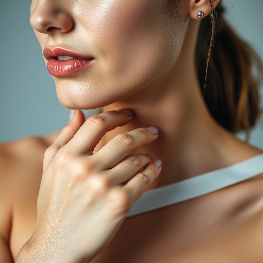 운동 후 피부 자극을 최소화하기 위해 조심스럽게 테이프를 제거하며 피부 상태를 확인하는 모습